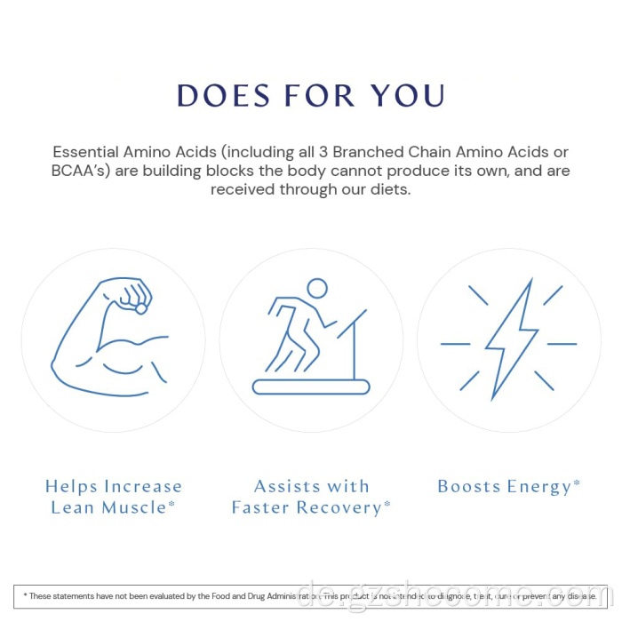 Premium -Aminosäure -Tabletten unterstützen die Muskelstärke